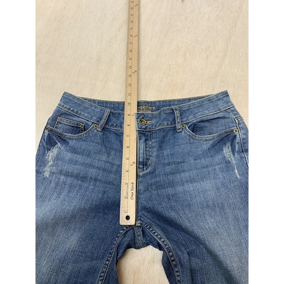 Simply Vera Wang Womens Jeans Size 6 Approx 30x26‎ Blue Denim Straight Leg - Picture 8 of 9